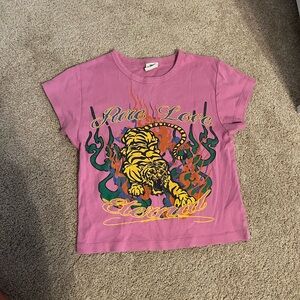Urban Outfitters Pink Graphic Tee Short Sleeve